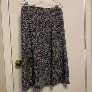 Floral Slit Leg Midi Skirt